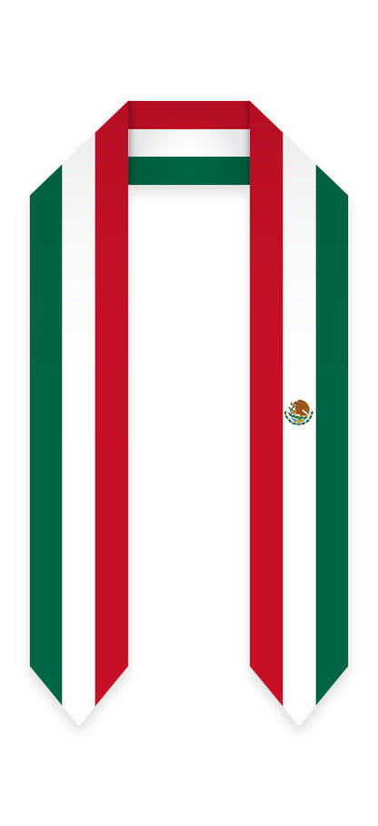 Mexico Graduation Stole - Mexico Flag Sash