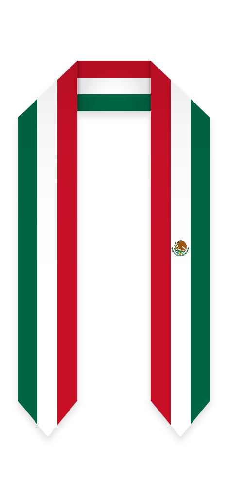 Mexico Graduation Stole - Mexico Flag Sash