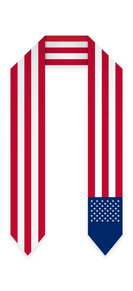 USA Graduation Stole -  USA Flag Sash