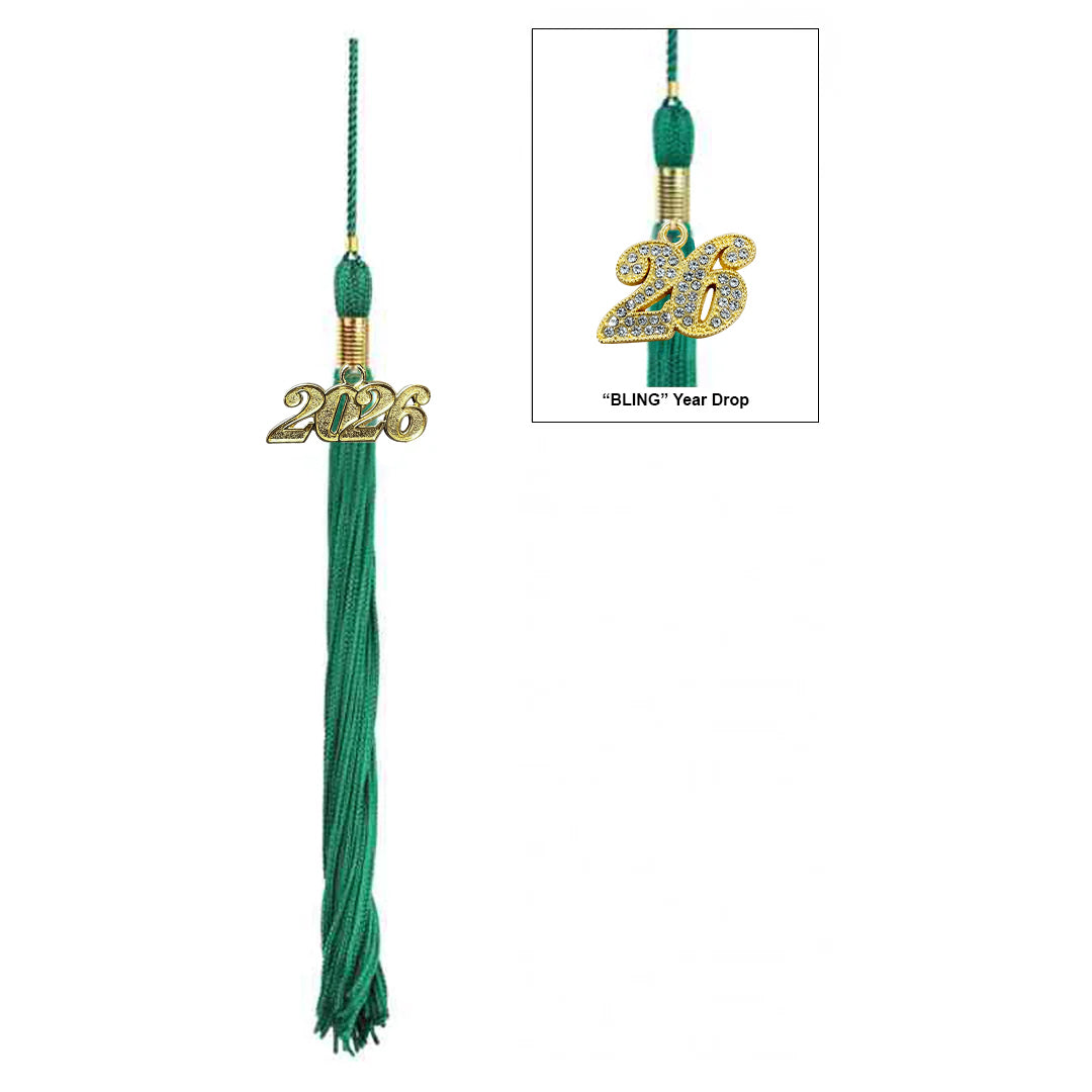Shiny Emerald Green Graduation Cap & Gown