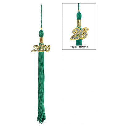 Shiny Emerald Green Graduation Cap & Gown