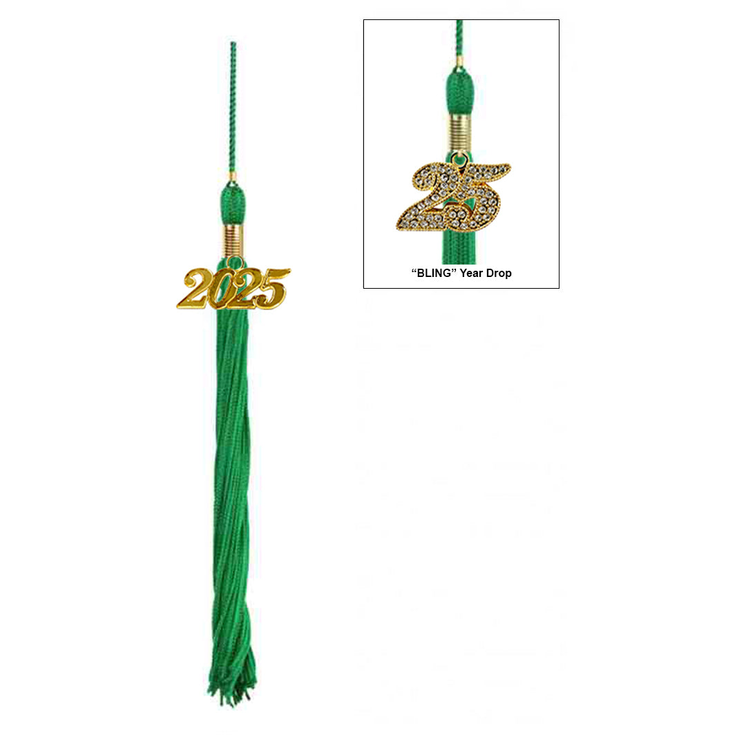 Matte Green High School Cap & Tassel
