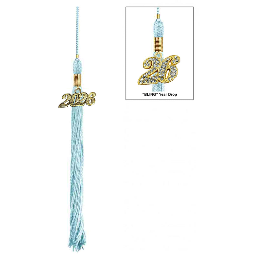 Shiny Light Blue High School Cap & Tassel - Graduation Caps - Graduation Cap and Gown