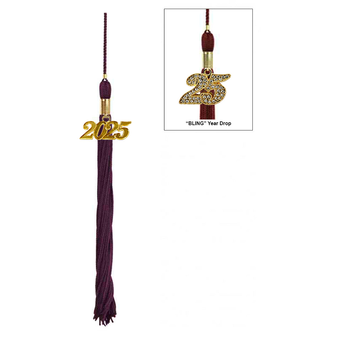 Matte Maroon High School Cap & Tassel - Graduation Caps