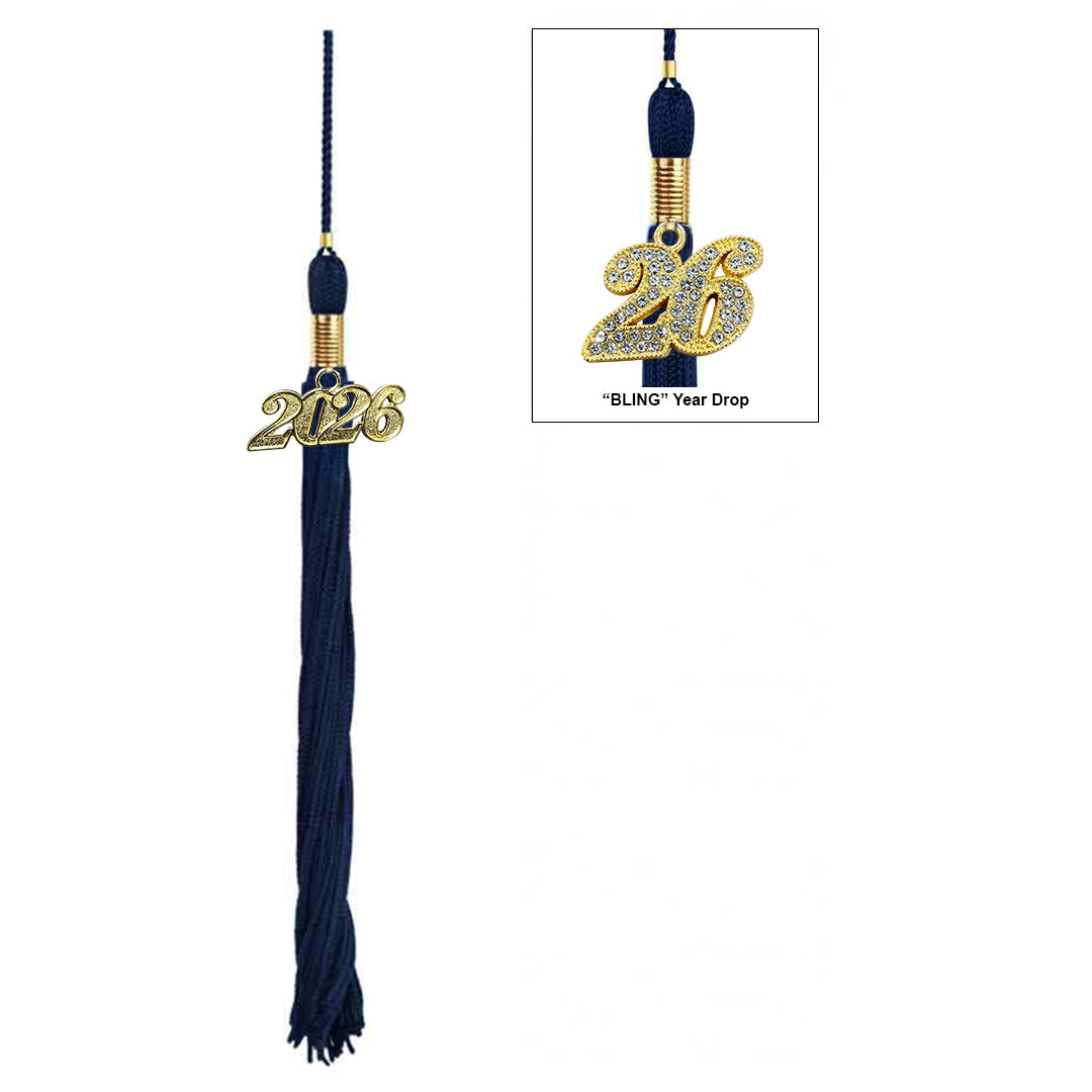 Shiny Navy Blue High School Cap & Tassel - Graduation Caps - Graduation Cap and Gown