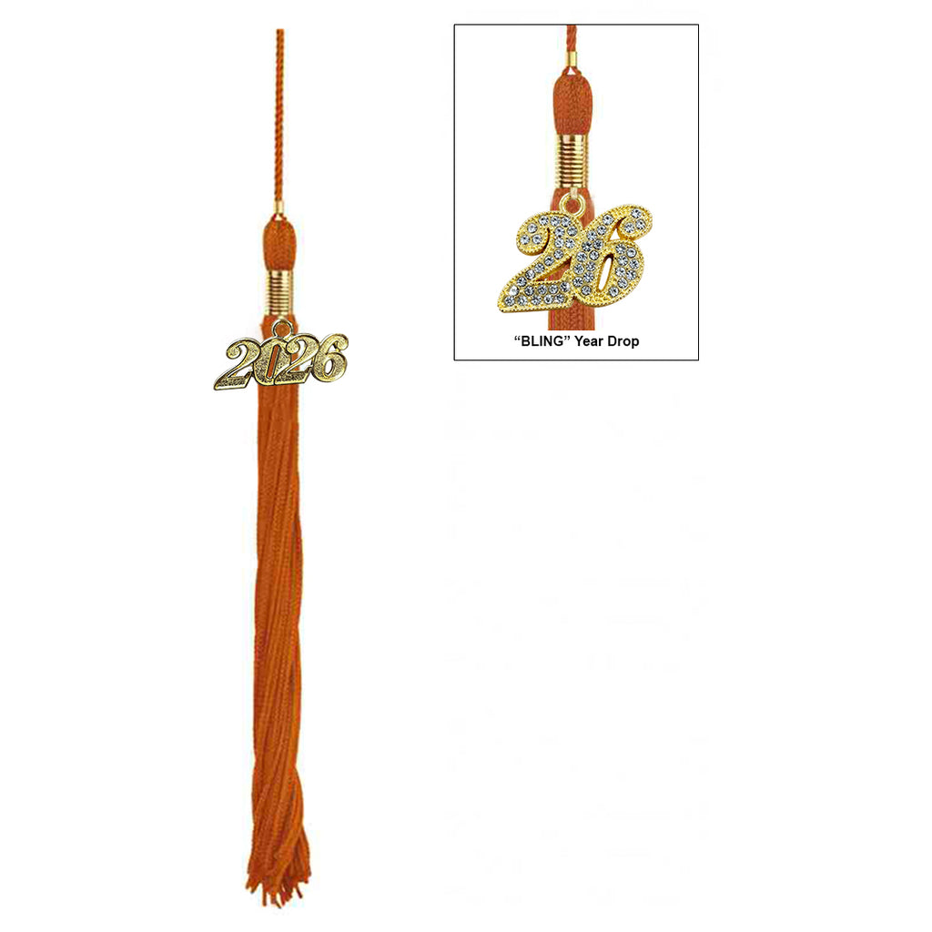 Shiny Orange High School Graduation Cap and Gown - Graduation Cap and Gown