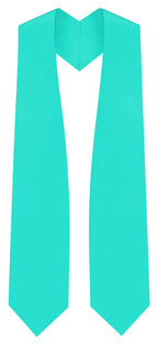 Turquoise Graduation Stole - Turquoise College & High School Stoles - Graduation Cap and Gown