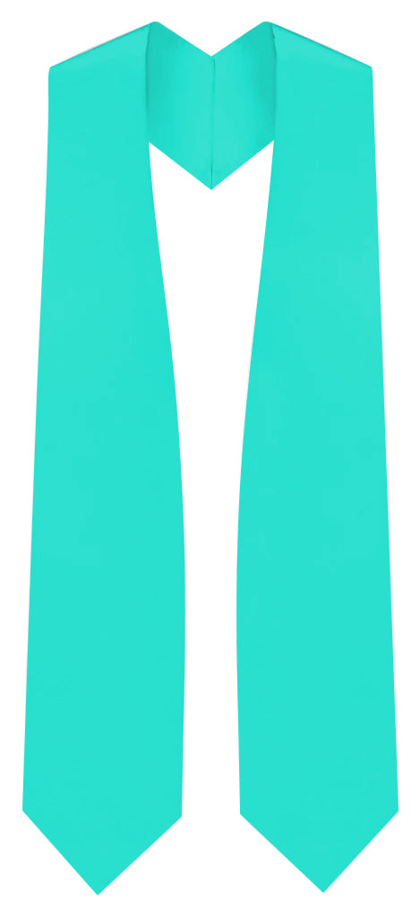 Turquoise Graduation Stole - Turquoise College & High School Stoles - Graduation Cap and Gown