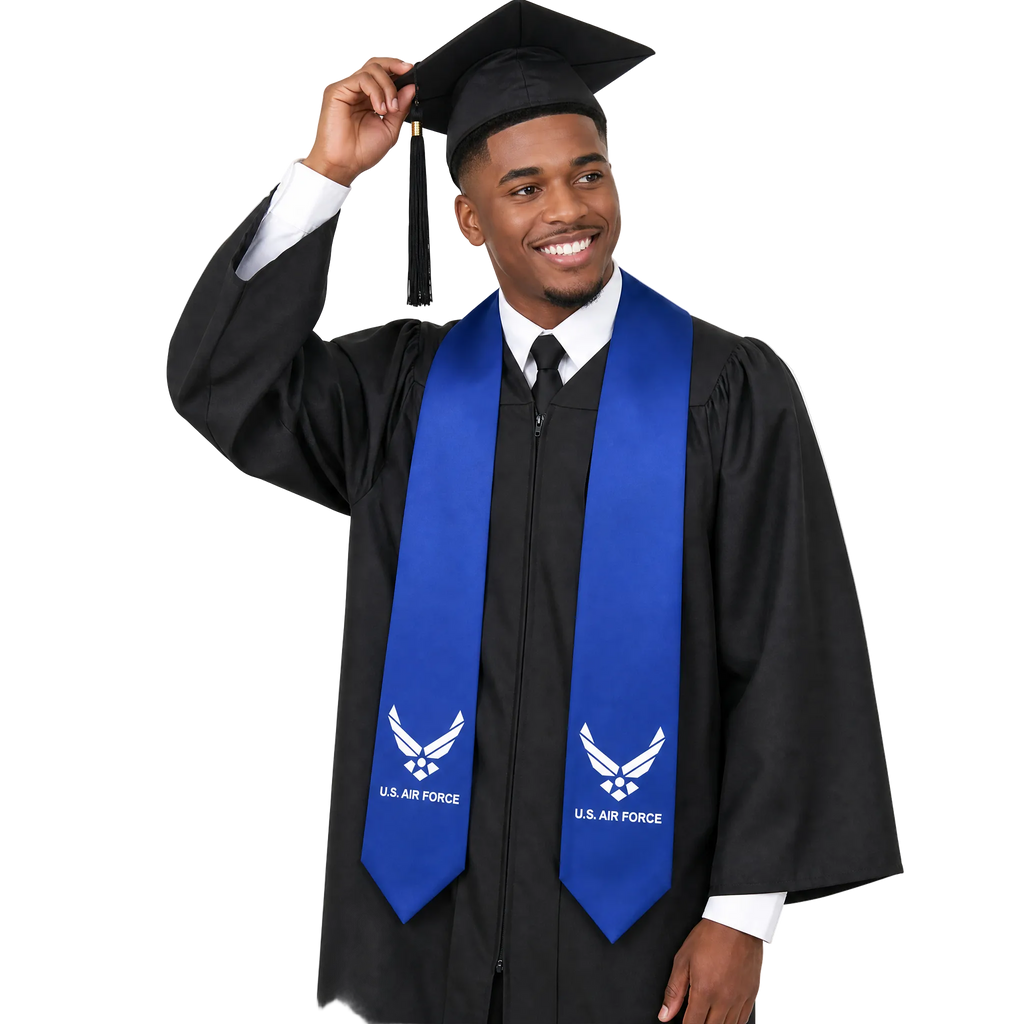 U.S. Air Force graduation stole for a military graduation ceremony.
