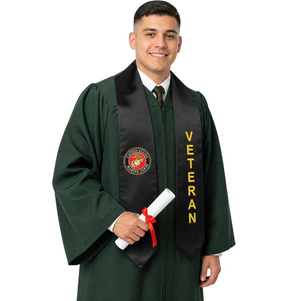 U.S. Marine Corps veteran graduation stole.