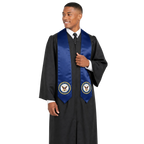Navy blue U.S. Navy graduation stole.