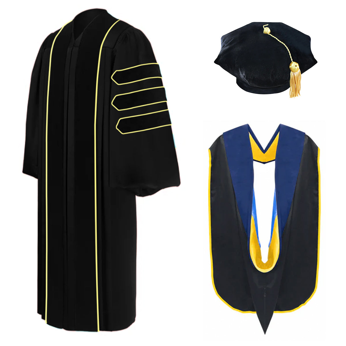 Doctoral Regalia Package for UC San Diego Graduation - Graduation Cap and Gown