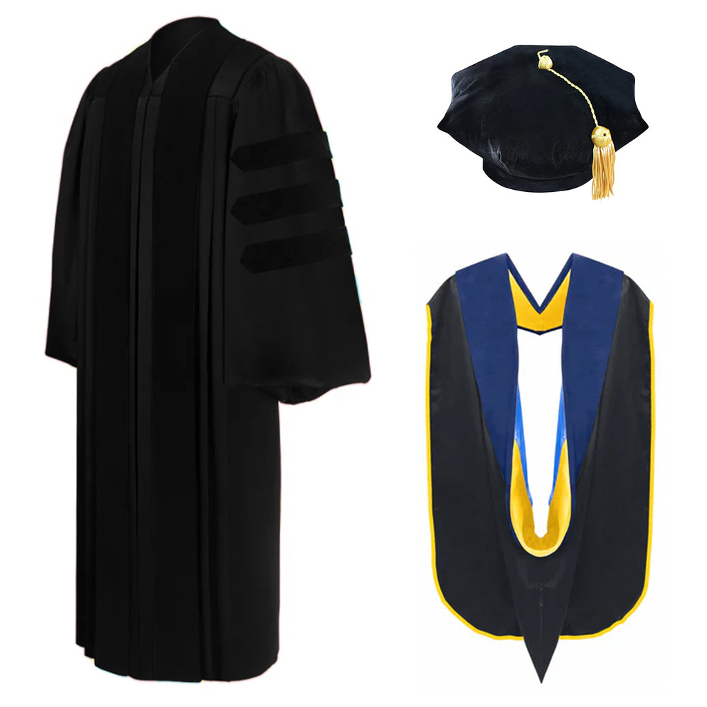 Doctoral Regalia Package for UC San Diego Graduation - Graduation Cap and Gown