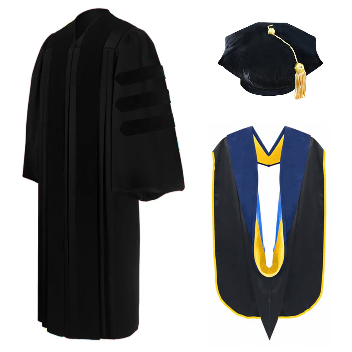 Doctoral Regalia Package for UC San Diego Graduation - Graduation Cap and Gown