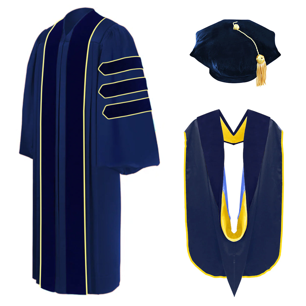 Doctoral Regalia Package for UC San Francisco Graduation - Graduation Cap and Gown