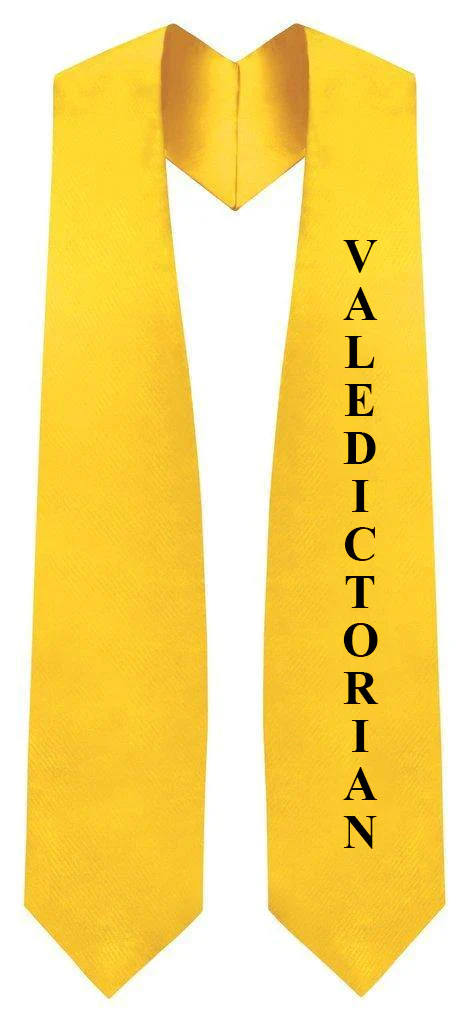 Gold Valedictorian Stole for Graduation - Graduation Cap and Gown