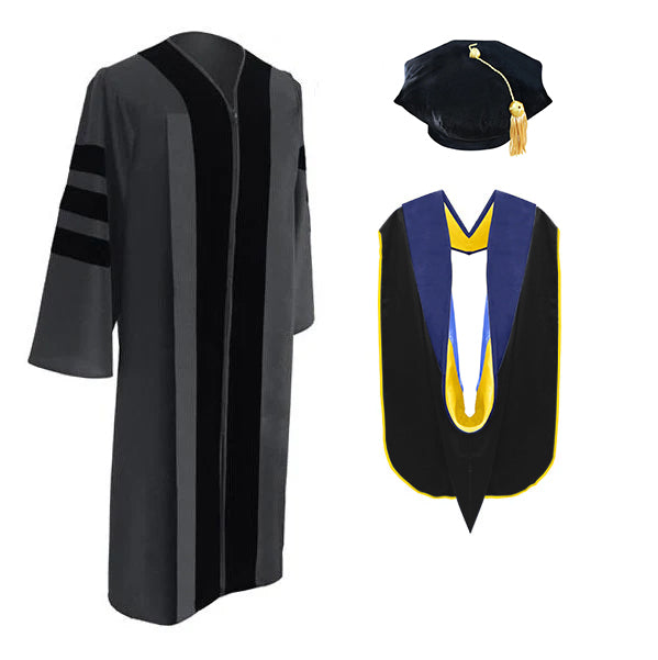 Classic Doctoral Regalia Package for UC Santa Cruz Graduation - Graduation Cap and Gown
