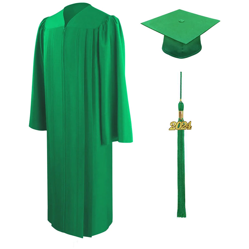 Eco-Friendly Emerald Green High School Graduation Cap & Gown