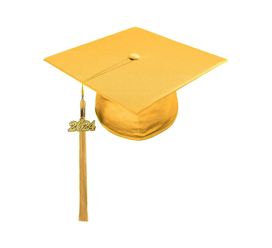 Shiny Antique Gold High School Cap & Tassel - Graduation Caps