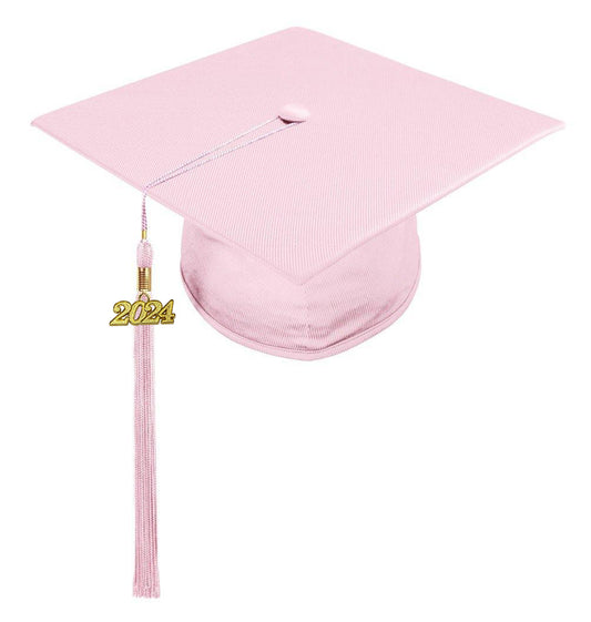 Child Shiny Pink Cap & Tassel - Preschool & Kindergarten Graduation