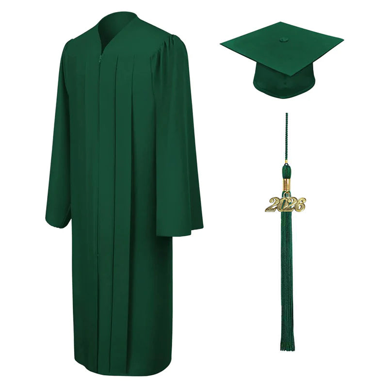 Matte Hunter Bachelors Cap & Gown - College & University - Graduation Cap and Gown