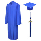 Matte Royal Blue High School Graduation Cap and Gown - US Performance Academy - Graduation Cap and Gown