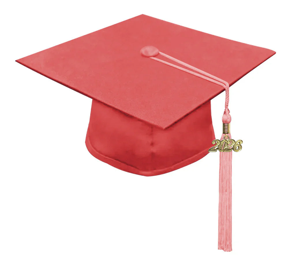 Child Matte Pink Graduation Cap & Gown - Preschool & Kindergarten