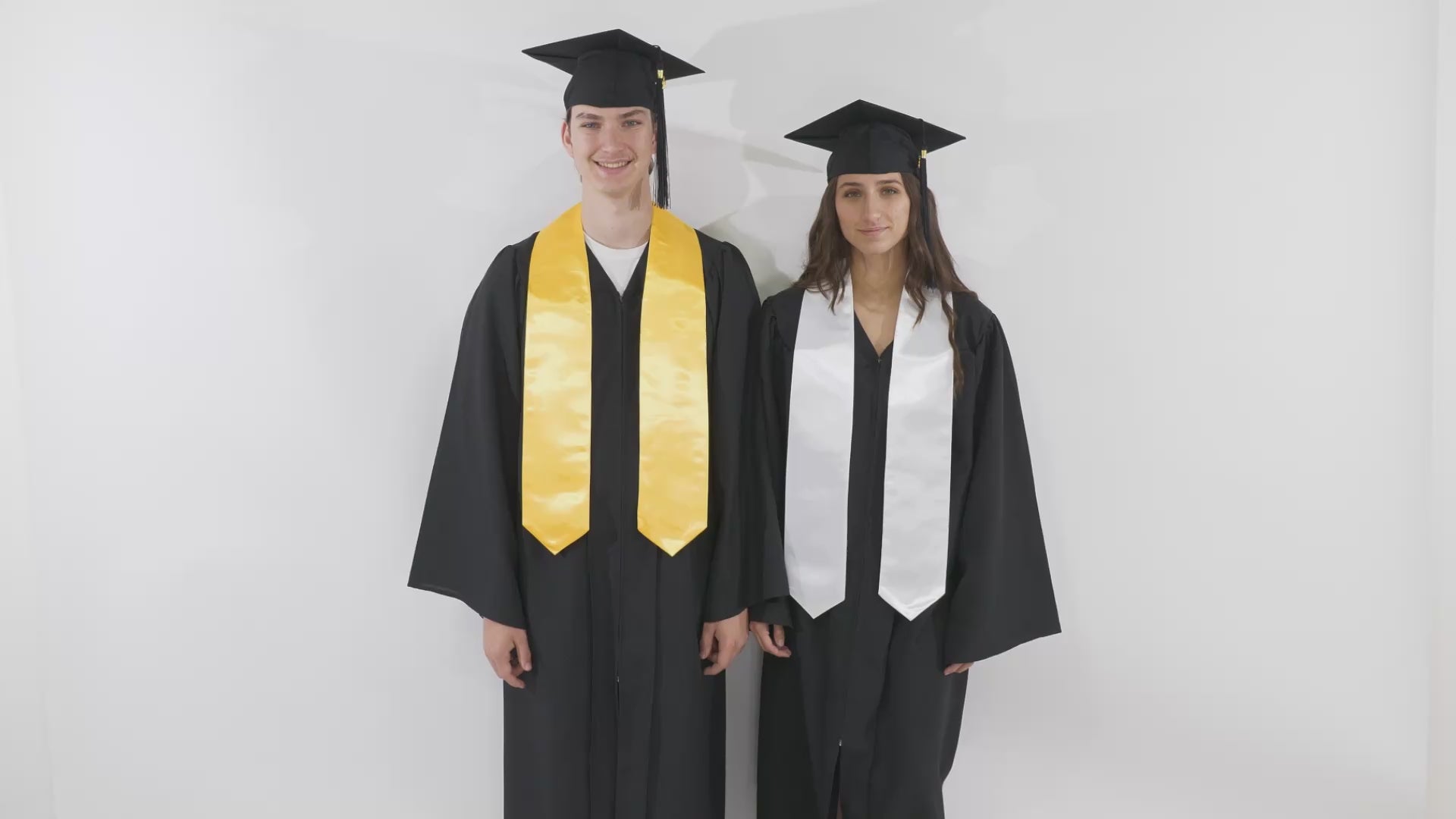 Black Graduation Stole - Black College & High School Stoles