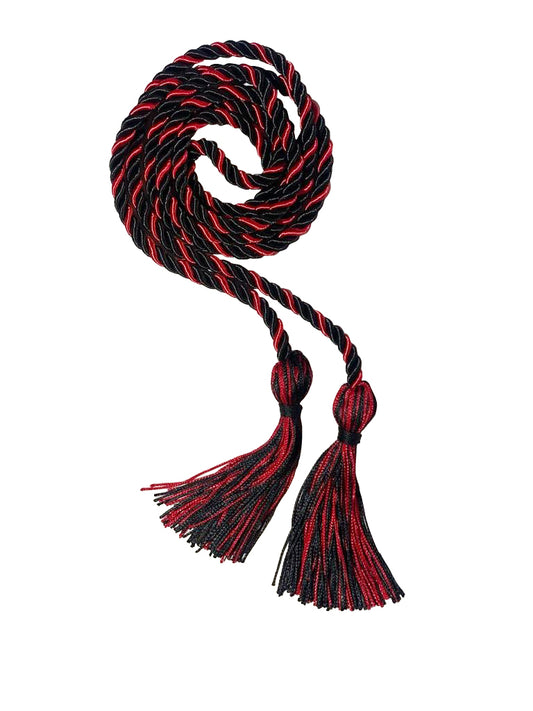 Black and Red Two Color Graduation Honor Cord