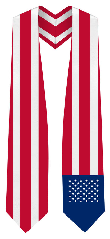 USA Graduation Stole -  USA Flag Sash