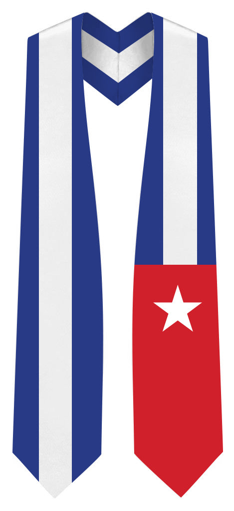 Cuba Graduation Stole -  Cuba Flag Sash
