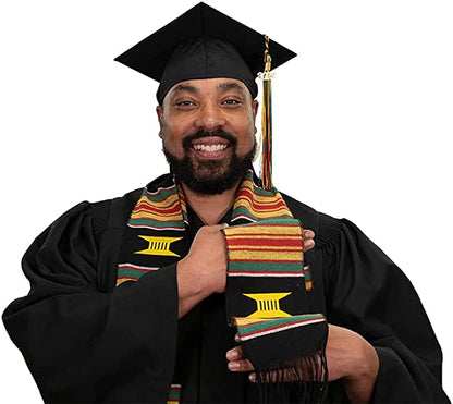 Kente Graduation Kente Stole, Handwoven Kente Sash Cloth