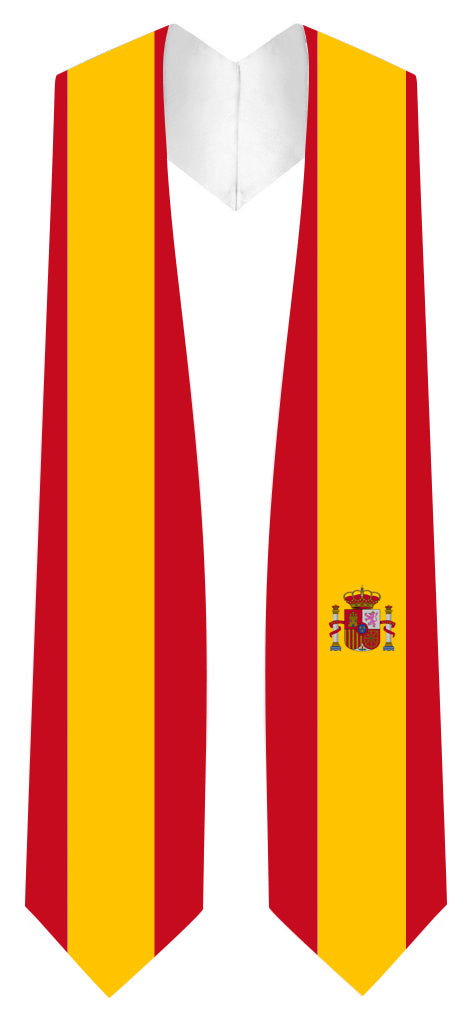 Spain Graduation Stole - Spain Flag Sash