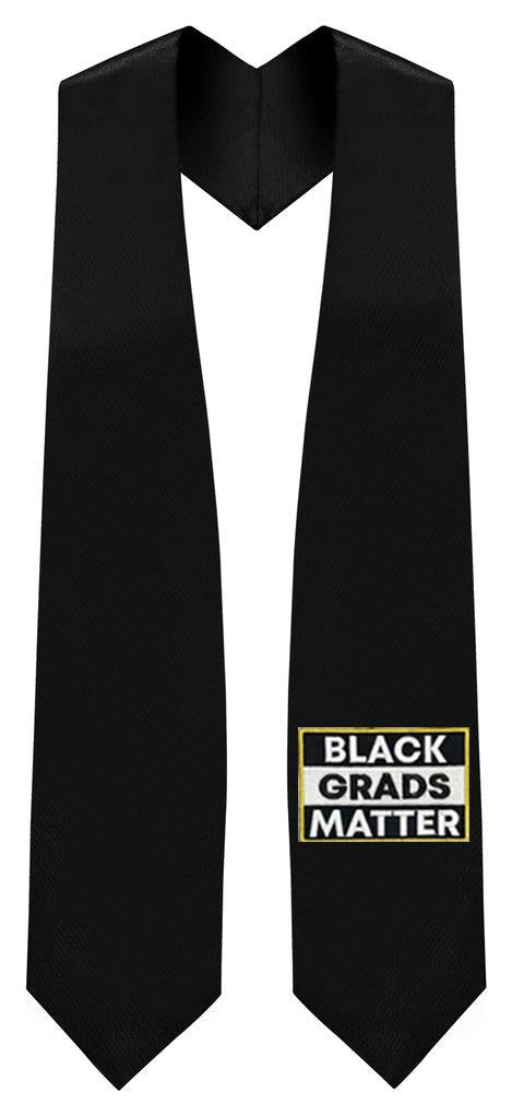 Black BLACK GRADS MATTER Graduation Stole
