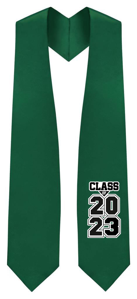 Hunter Green "Class of 2023" Graduation Stole