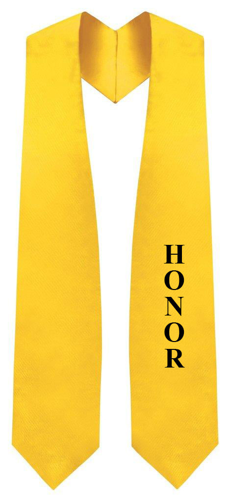 Gold Honors Stole for Graduation - Graduation Cap and Gown