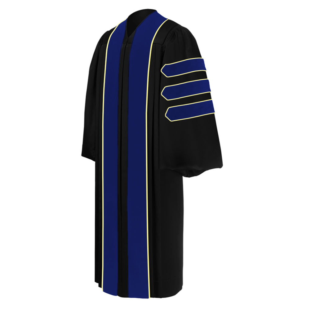 PhD Blue Doctoral Gown - Academic Regalia - Graduation Cap and Gown
