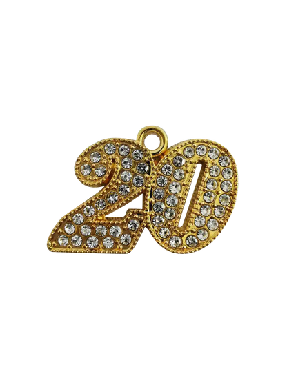 2020 "Bling" Year Date Drop - Graduation Cap and Gown
