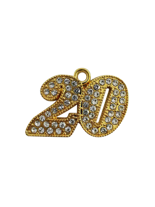 2020 "Bling" Year Date Drop - Graduation Cap and Gown