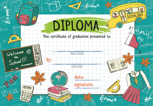 Pre-K Diploma - Graduation Diplomas - Graduation Cap and Gown