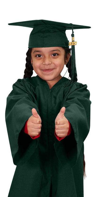 Child Matte Hunter Graduation Cap & Gown - Preschool & Kindergarten