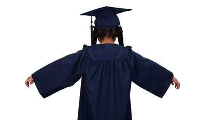 Child Matte Navy Blue Graduation Cap & Gown - Preschool & Kindergarten