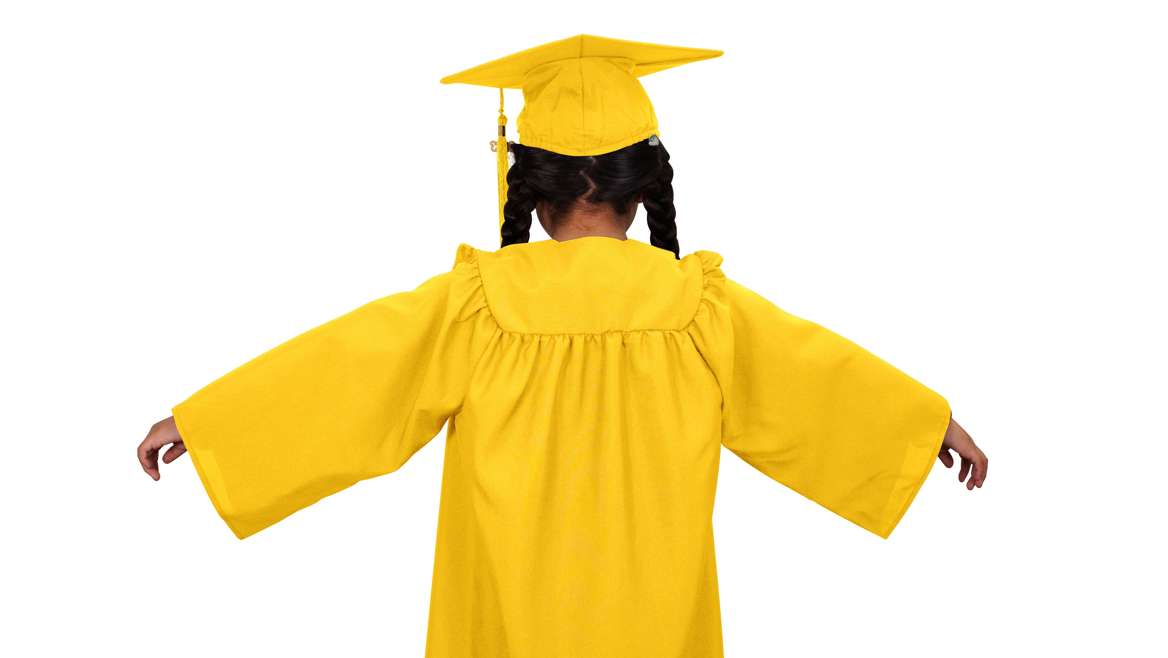 Child Matte Gold Graduation Cap & Gown - Preschool & Kindergarten ...