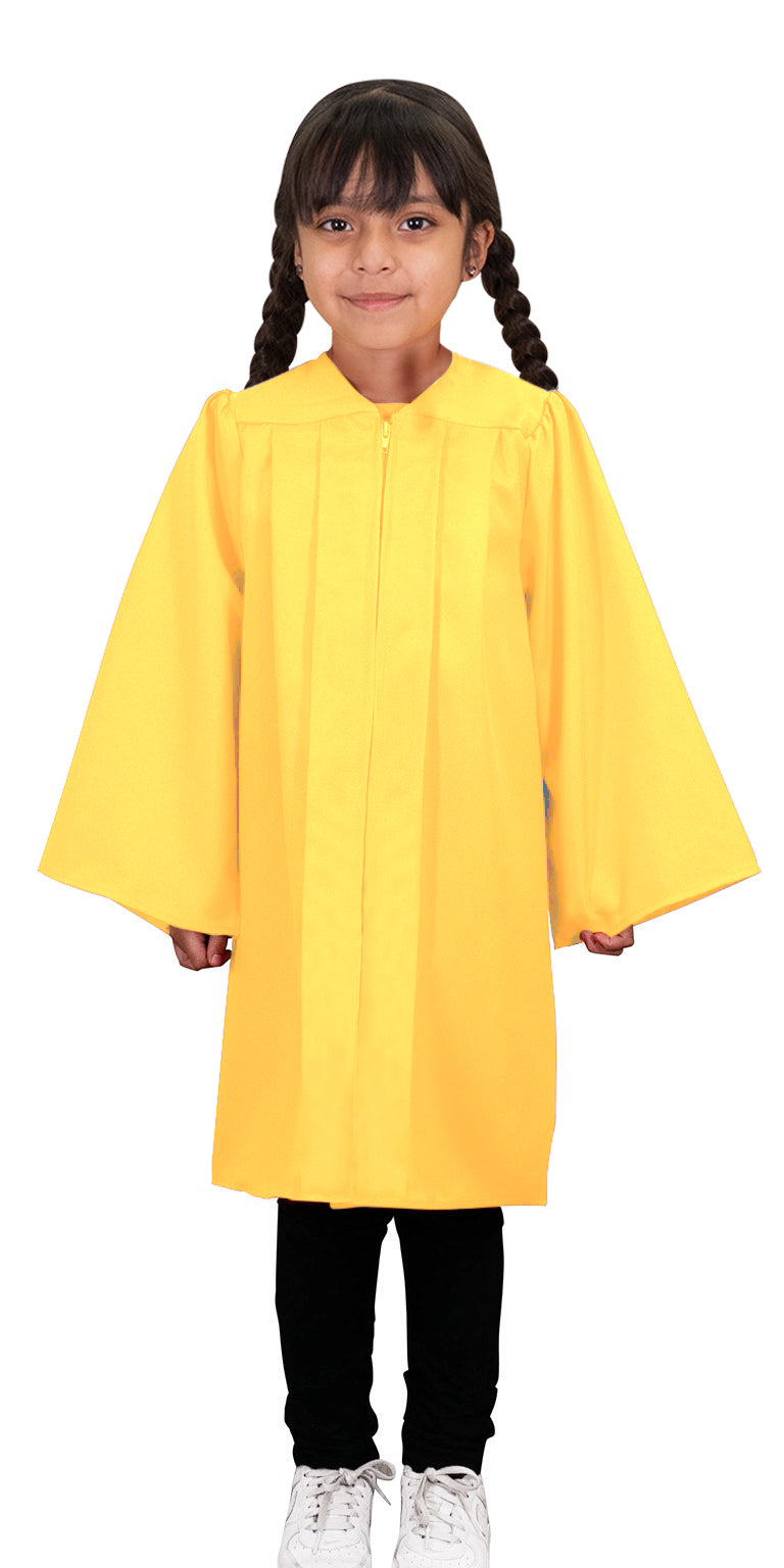 Child Matte Gold Graduation Gown - Preschool & Kindergarten Gowns ...