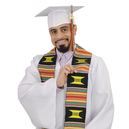 Kente Graduation Kente Stole, Handwoven Kente Sash Cloth