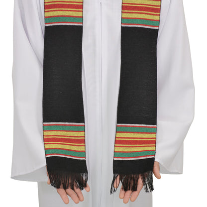 Ready to Customize Graduation Kente Stole, Handwoven Kente Sash Cloth
