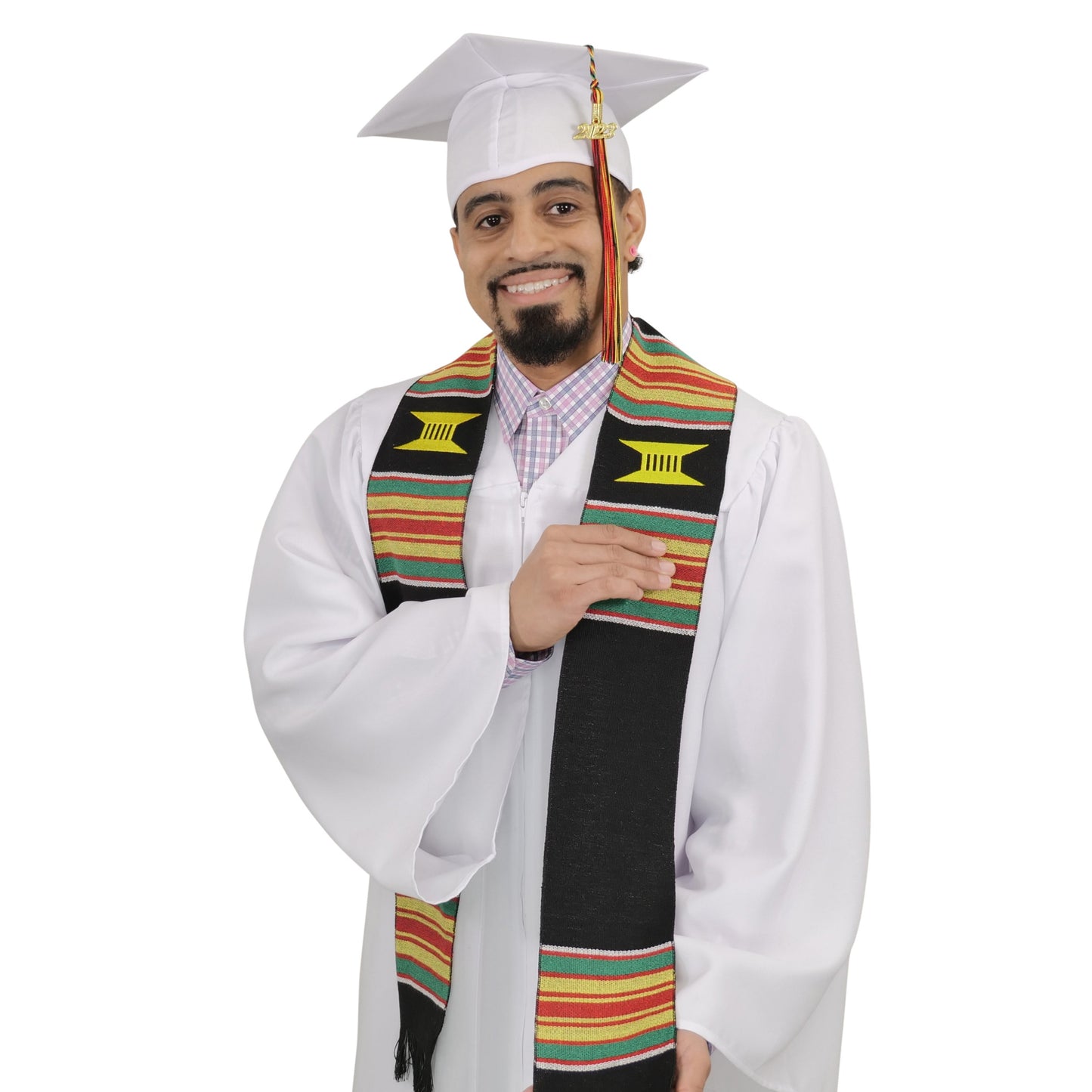 Ready to Customize Graduation Kente Stole, Handwoven Kente Sash Cloth