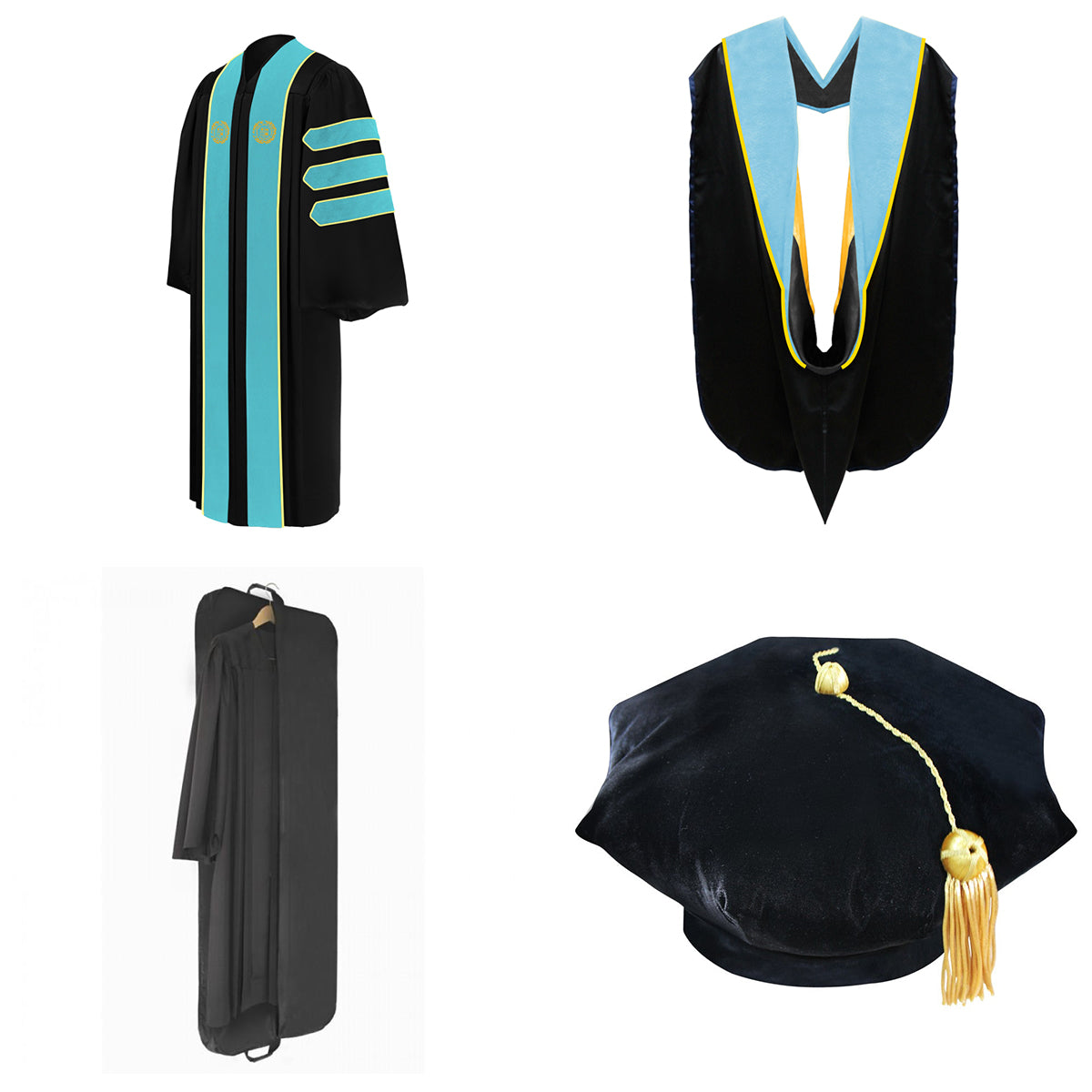Deluxe Doctoral Academic Gown, Hood and Tam Package - CSULB