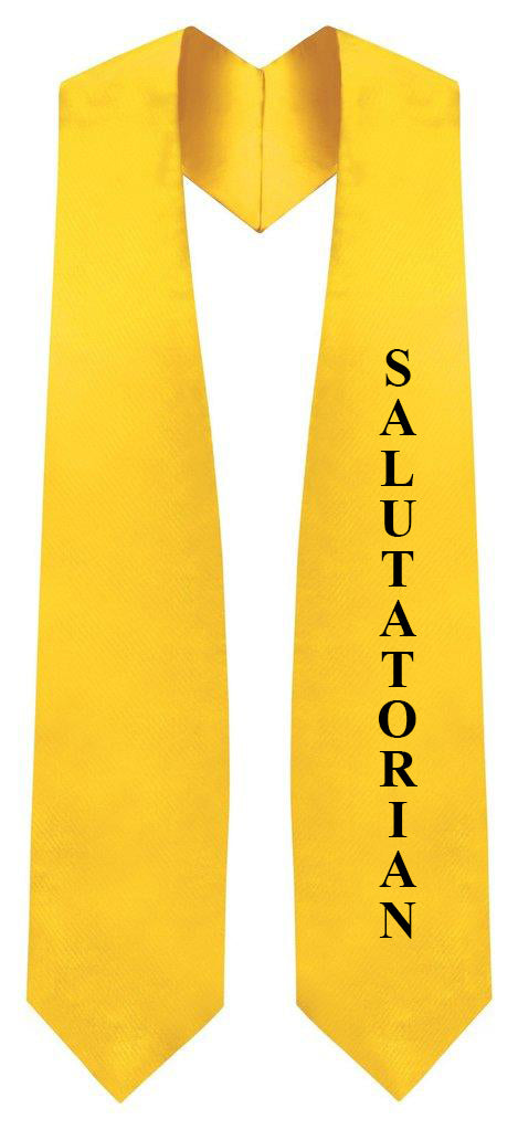 Gold Salutatorian Stole for Graduation - Graduation Cap and Gown