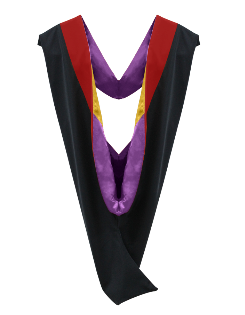 Deluxe Master's Graduation Cap, Gown, Tassel & Hood Package - Graduation Cap and Gown